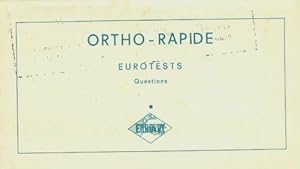 Ortho rapide eurotests questions - Collectif