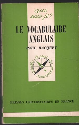 Le vocabulaire Anglais