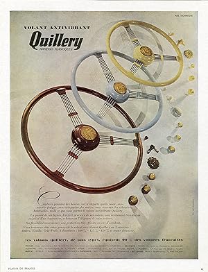 "VOLANT ANTIVIBRANT QUILLERY" Annonce originale entoilée illustrée par A. AGOSTINI et parue dans ...