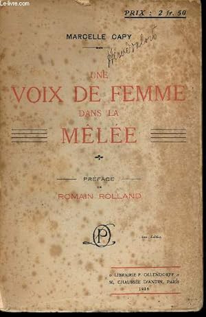 Image du vendeur pour Une voix de femme dans la mle mis en vente par Le-Livre