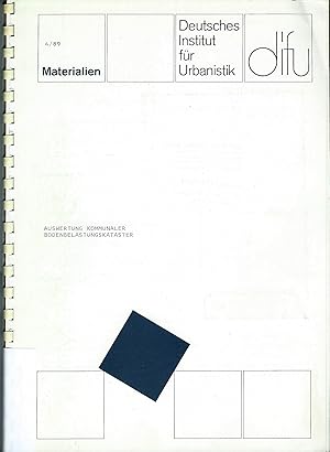 Seller image for Auswertung kommunaler Bodenbelastungskataster; Materialien 4/89 for sale by Bcherhandel-im-Netz/Versandantiquariat