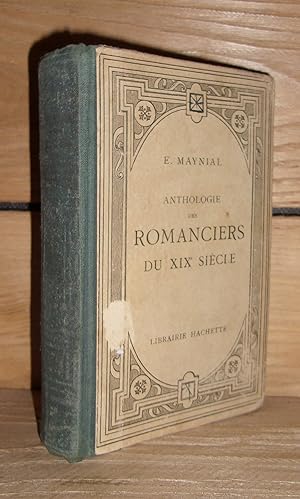 ANTHOLOGIE DES ROMANCIERS DU XIXe SIECLE