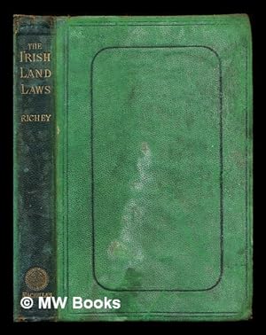 Imagen del vendedor de The Irish land laws a la venta por MW Books Ltd.