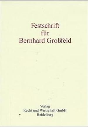 Immagine del venditore per Festschrift fr Bernhard Grossfeld zum 65. Geburtstag. venduto da Antiquariat Bookfarm