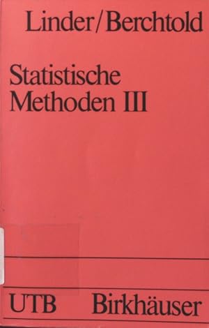 Seller image for Statistische Methoden. - 3. Multivariate Verfahren UTB ; 1189 for sale by Antiquariat Bookfarm