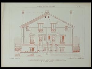 HAM SOMME, 35 RUE GENERAL FOY -1927- PLANCHES ARCHITECTURE-SAINT MAUR DES FOSSES