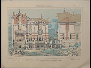 L'architecture usuelle n°69 1908 - LE CANNET, VILLA ART NOUVEAU, STOECKLIN - PLANCHES ARCHITECTUR...