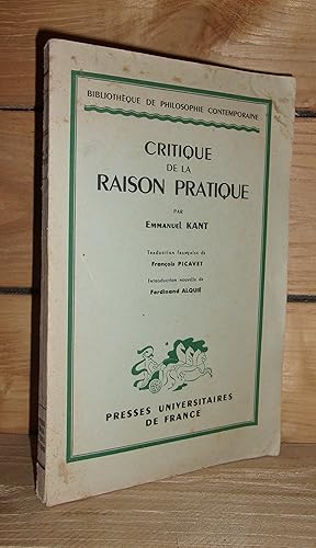 Image du vendeur pour CRITIQUE DE LA RAISON PRATIQUE : Introduction nouvelle de Ferdinand Alqui mis en vente par Planet's books