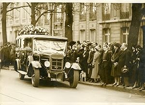 "Voiture funèbre de M. KREUGER (le roi des allumettes)1932" Photo de presse originale G. DEVRED A...