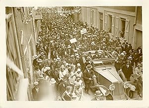 "L'AUTO de Monsieur BRIAND à GOURDON 1931" Photo de presse originale G. DEVRED Agence ROL Paris (...