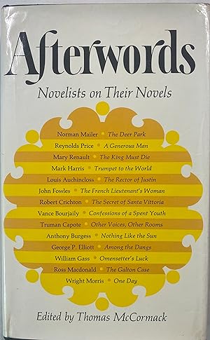 Afterwords Novelists on Their Novels