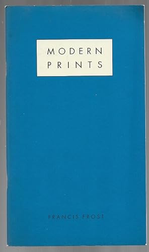 Imagen del vendedor de Francis Frost. Modern Prints Catalogue IV March 1998 a la venta por Sonnets And Symphonies