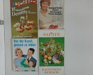 Bild des Verkufers fr 1.: Von der Kunst gesund zu leben ; 2.: Annegret Richter serviert ihre Assugrin Fitness-Rezepte ; 3.:15 internationale Dessert von Ulrich Klever gest mit natreen ; 4.: Salate raffiniert einfach zum Verkauf von ANTIQUARIAT FRDEBUCH Inh.Michael Simon