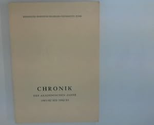 Immagine del venditore per Chronik und Bericht ber das Akademische Jahr 1981/182 ; Chronik und Bericht ber das Akademische Jahr 1982/83 = beide Jahrgnge zusammengebunden venduto da ANTIQUARIAT FRDEBUCH Inh.Michael Simon