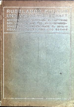 Imagen del vendedor de Kultur und Volkswirtschaft: Aufstze und Vortrge im Aiftrag der Vereinigung fr staatswissenschaftliche Fortbildung zu Berlin. a la venta por books4less (Versandantiquariat Petra Gros GmbH & Co. KG)