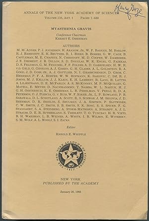 Bild des Verkufers fr Myasthenia Gravis [in]: Annals of the New York Academy of Sciences zum Verkauf von Between the Covers-Rare Books, Inc. ABAA