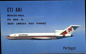 Bild des Verkufers fr Ansichtskarte / Postkarte Portugiesisches Passagierflugzeug Air Portugal, QSL Funker Karte CT1 ANJ Romao Real, Arruda d. V. zum Verkauf von akpool GmbH