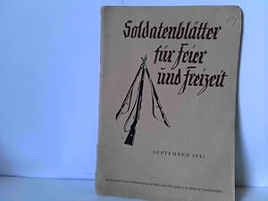 Seller image for Soldatenbltter fr Feier und Freizeit. September 1941 for sale by ABC Versand e.K.
