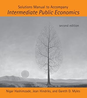 Imagen del vendedor de Solutions Manual to Accompany Intermediate Public Economics a la venta por GreatBookPricesUK
