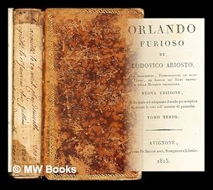 Imagen del vendedor de Orlando furioso di messer Lodovico Ariosto: tomo terzo a la venta por MW Books