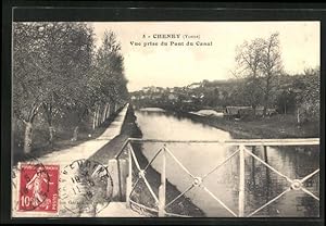 Carte postale Cheney, Vue prise du Pont du Canal