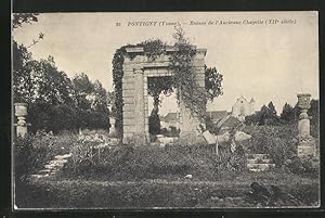 Carte postale Pontigny, Ruines de l'Ancienne Chapelle