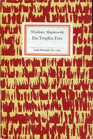 Imagen del vendedor de Ein Tropfen Teer. [9] Reden und Aufstze (IB 1041). bertragung von Hugo Huppert. Anmerkungen Leonhard Kossuth. 1.-10. Tsd. a la venta por Antiquariat & Buchhandlung Rose