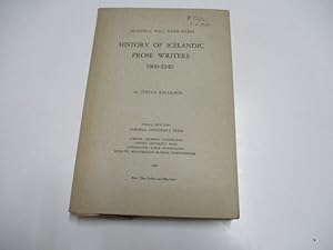 Immagine del venditore per Historyof Icelandic prose writers 1800-1940. venduto da Ottmar Mller