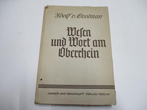 Seller image for Wesen und Wort am Oberrhein. for sale by Ottmar Mller
