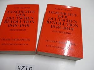 Bild des Verkufers fr Geschichte der Deutschen Revolution 1848-1849. 2 Bnde. zum Verkauf von Ottmar Mller