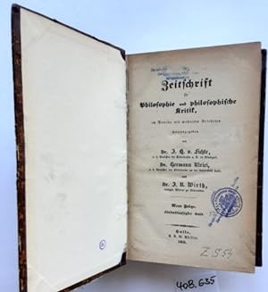 Zeitschrift für Philosophie und philosophische Kritik. - Neue Folge, 55. Band / 1869 + 56. Band 1...