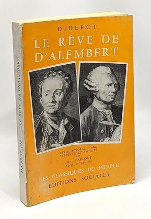 Image du vendeur pour Le rve de d'Alembert - les classiques du peuple mis en vente par crealivres