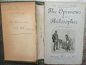 Seller image for The Opinions of a Philosopher for sale by Jonathan Frost Rare Books Limited