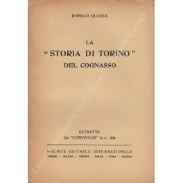 Seller image for La storia di Torino del Cognasso for sale by Libreria Antiquaria Giulio Cesare di Daniele Corradi
