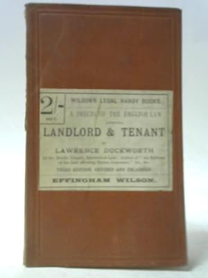 Imagen del vendedor de A Precis of the English Law Affecting Landlord and Tenant a la venta por World of Rare Books