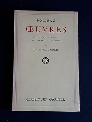 Boileau. Oeuvres. Editions Garnier. 1952 - I
