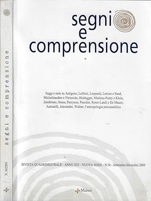 Bild des Verkufers fr Segni e comprensione Anno 2005 N. 56 zum Verkauf von Biblioteca di Babele