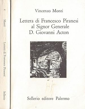 Bild des Verkufers fr Lettera di Francesco Piranesi al Signor Generale D. Giovanni Acton zum Verkauf von Biblioteca di Babele