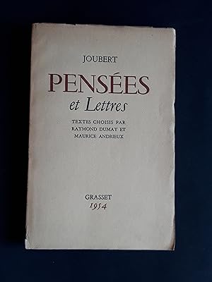 Joubert. Pensées et Lettres. Grasset. 1954 - I
