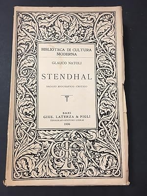 Seller image for Natoli Glauco. Stendhal. Laterza. 1936 for sale by Amarcord libri