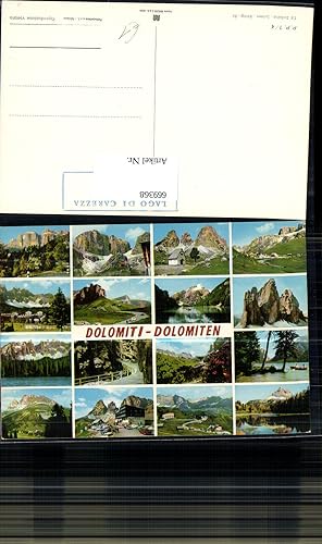 Bild des Verkufers fr 669368,Mehrbild Ak Boxen Welschnofen Dolomiti Dolomiten Lago di Carezza Karersee Italy zum Verkauf von Versandhandel Lehenbauer
