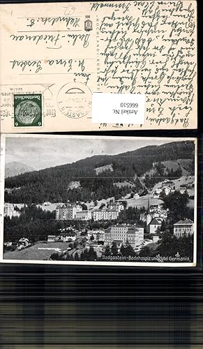 Bild des Verkufers fr 666510,Bad Gastein Badehospiz u. Hotel Germania zum Verkauf von Versandhandel Lehenbauer