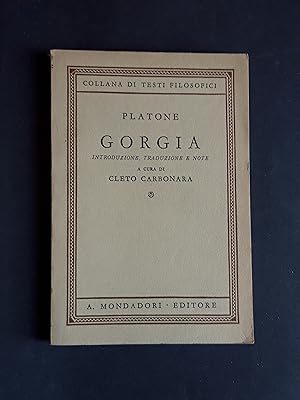 Immagine del venditore per Platone. Gorgia. Mondadori. 1941 - I venduto da Amarcord libri