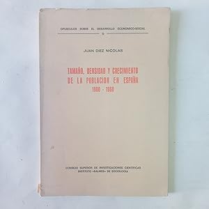 Bild des Verkufers fr TAMAO, DENSIDAD Y CRECIMIENTO DE LA POBLACION EN ESPAA 1900-1960 zum Verkauf von LIBRERIA CLIO