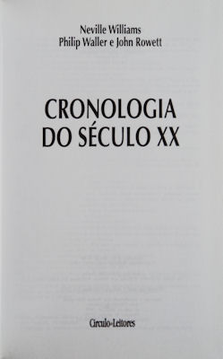Imagen del vendedor de CRONOLOGIA DO SCULO XX. a la venta por Livraria Castro e Silva