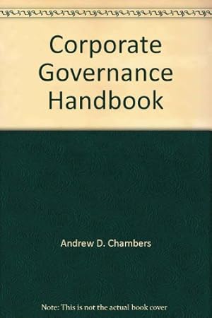 Immagine del venditore per Corporate Governance Handbook venduto da WeBuyBooks