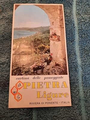 Pietra Ligure. Riviera di Ponente. cartina delle passeggiate.