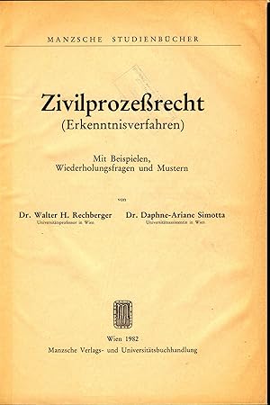 Bild des Verkufers fr Zivilprozessrecht (Erkenntnisverfahren) Mit Beispielen, Wiederholungsfragen und Mustern zum Verkauf von avelibro OHG