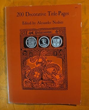 Imagen del vendedor de 200 Decorative Title-Pages a la venta por Pistil Books Online, IOBA