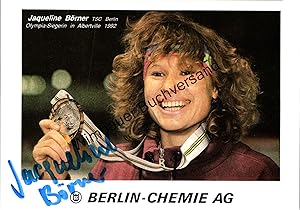 Original Autogramm Jacqueline Börner Eisschnelllauf Olympia 1992 /// Autograph signiert signed si...